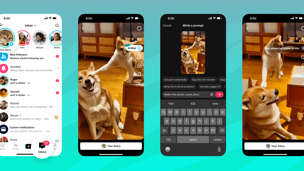 TikTok AI Alive, la nuova funzione per trasformare le vostre foto in video degni di un film