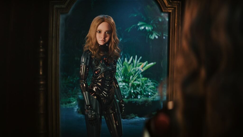 Ivanna Sakhno as Amelia in M3GAN 2.0 directed by Gerard Johnstone.