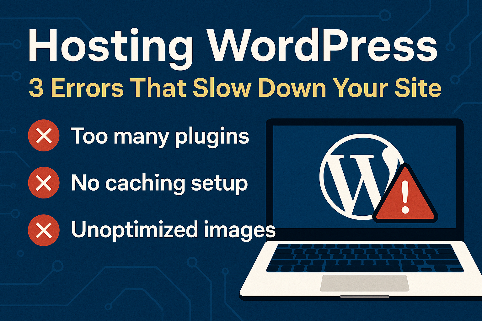 Hosting WordPress: i 3 errori più comuni che rallentano il tuo sito nel 2025