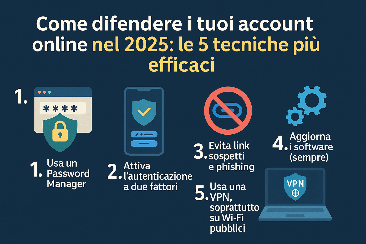 Come difendere i tuoi account online nel 2025
