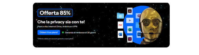 Con Internxt metti al sicuro i tuoi file: il cloud crittografato in sconto dell'85%