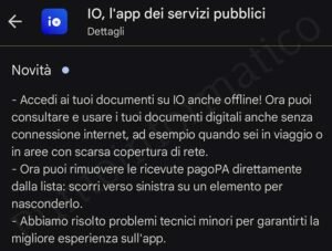L'ultimo aggiornamento dell'app IO introduce una novità per le ricevute dei pagamenti