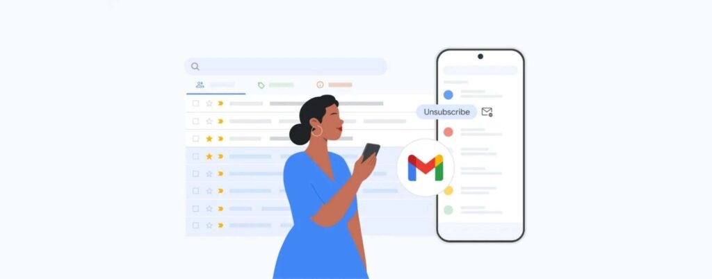 Gmail cancella tutte le iscrizioni con un clic, basta spam