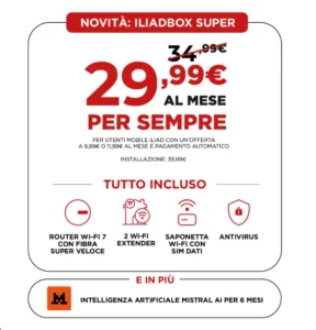 Iliadbox Super: la fibra ultraveloce, senza pensieri e senza rincari