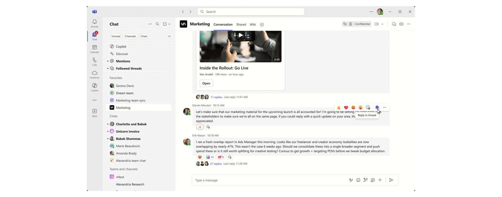 Su Microsoft Teams arrivano finalmente i thread (come su Slack)