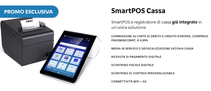 Nexi abbassa i prezzi: il nuovo SmartPOS Cassa ora costa solo 35€