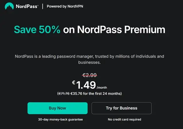 nordpass offerta