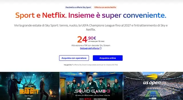 offerta sky 24,90 euro al mese