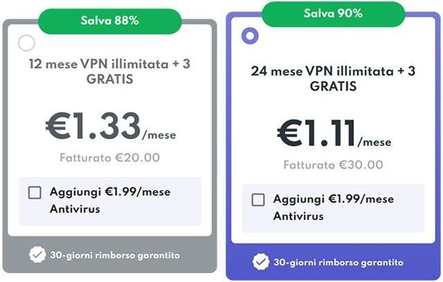 L'offerta di PrivadoVPN