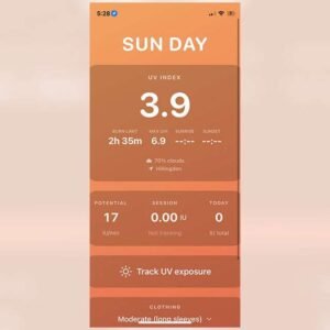 Uno screenshot per l'interfaccia di Sun Day