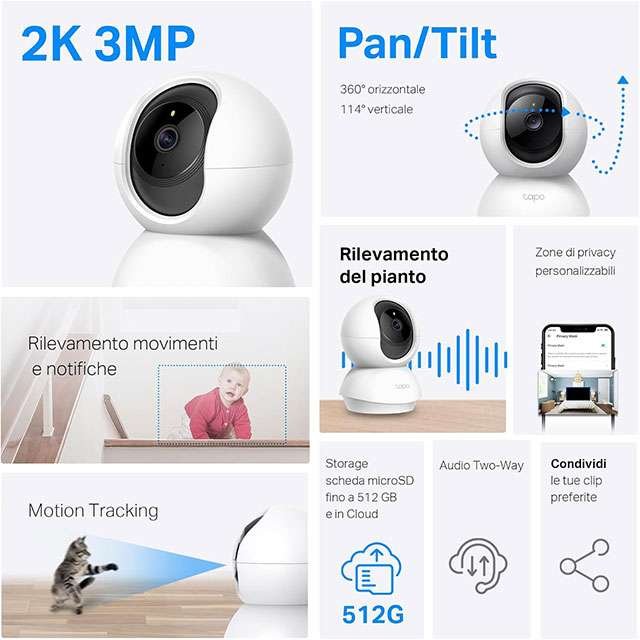 Le caratteristiche della videocamera Tapo C210 di TP-Link per la sicurezza della casa