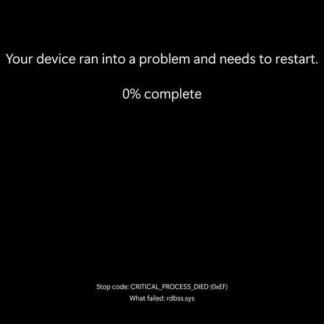 La nuova Black Screen of Death di Windows 11 24H2