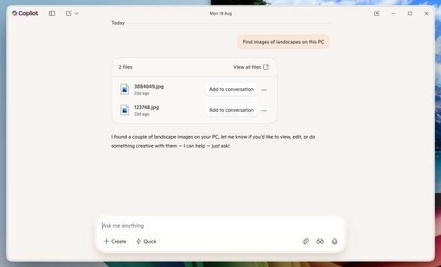 Ricerca semantica app Copilot