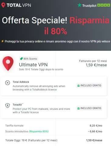 TotalVPN prezzo scontato