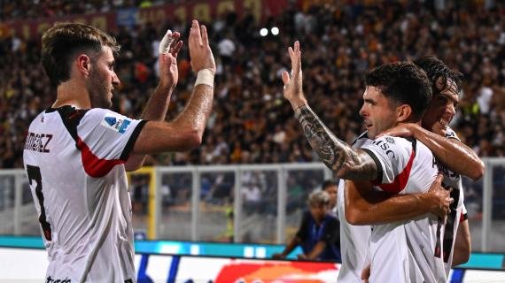 Il Milan vince a Lecce e cancella il ko contro la Cremonese. Allegri: "Bravi ad avere pazienza" -