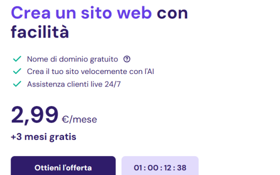 L’AI che crea il tuo sito in pochi clic: scopri Hostinger a soli 2,99€ al mese