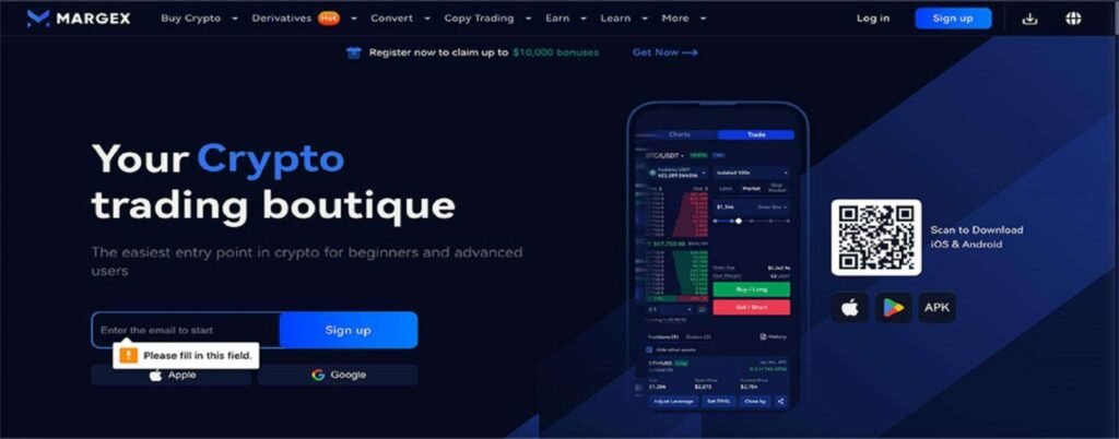 Il codice promozionale Margex offre un esclusivo bonus di deposito del 20% per i trader crypto