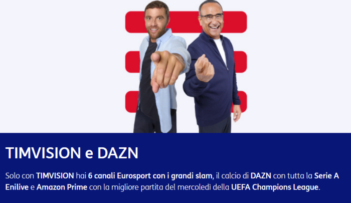 Passa a TIMVISION e guarda la serie A di DAZN a prezzo mai visto prima