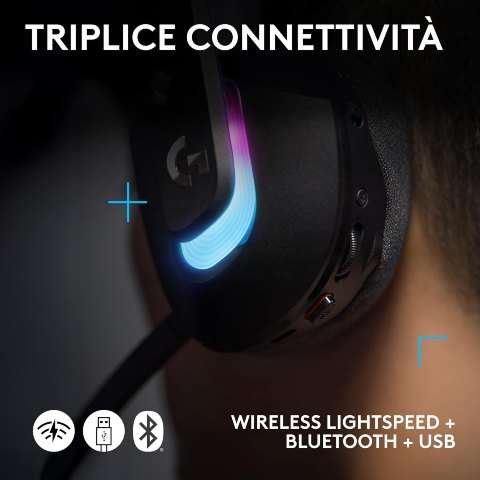Triplice connettività cuffie Logitech