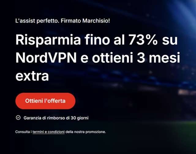 nordvpn promozione sconto 73 per cento