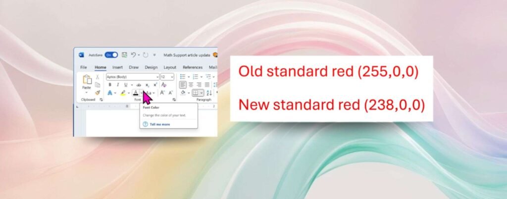 Microsoft Office, il nuovo colore rosso migliora la leggibilità