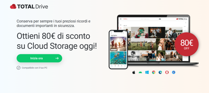 Total Drive protegge le tue foto e i file: ora è in sconto dell’80%