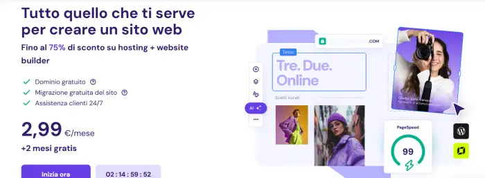 Creare un sito web facilmente e con 3€ al mese? Si, con Hostinger