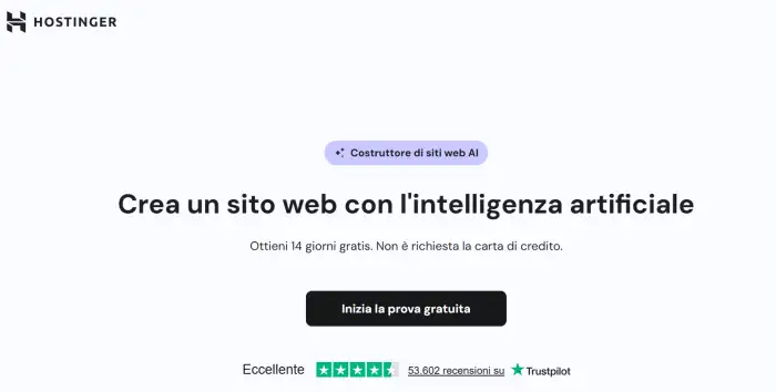 Crea un sito web senza competenze tecniche: prova Hostinger gratis