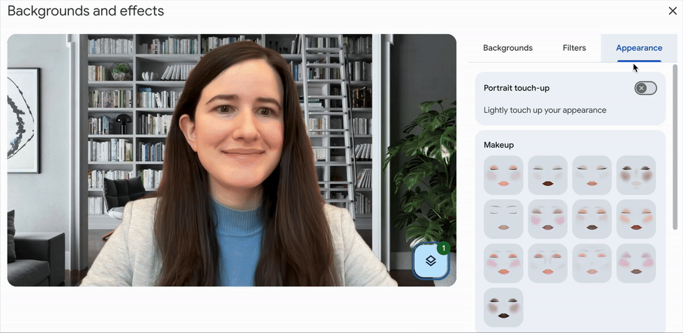 Google Meet lancia il make-up AI, con 12 look disponibili