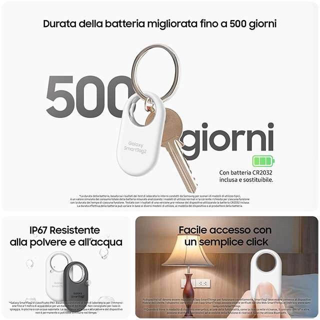 Le caratteristiche di Samsung Galaxy SmartTag2