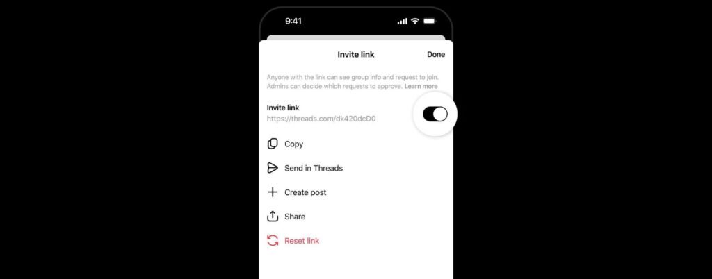 Threads, chat di gruppo fino a 50 persone e DM in Europa