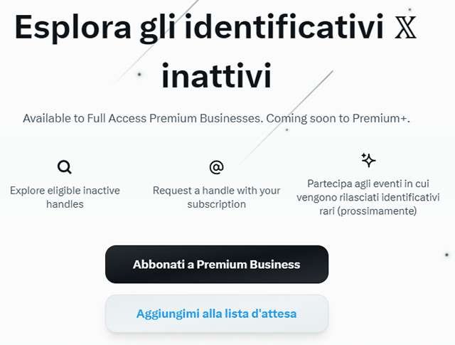 X Handle Marketplace per acquistare i nomi utente sul social network