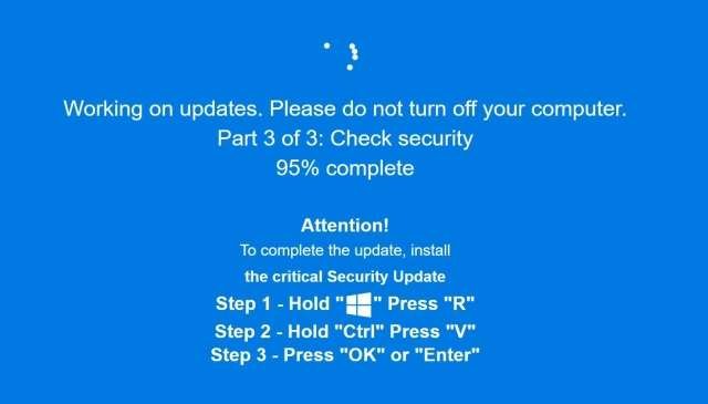 ClickFix Windows Update fake