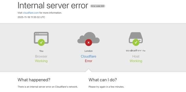 Errore 500 Cloudflare