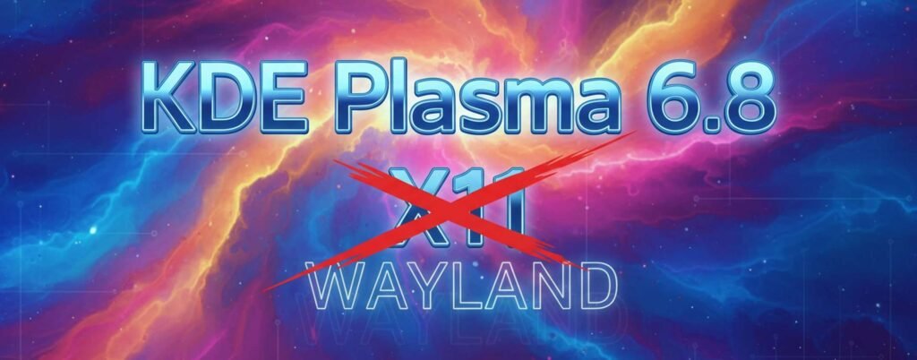 KDE Plasma 6.8: addio a X11, ci sarà solo Wayland