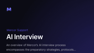 L'interfaccia del colloquio con l'AI di Mercor