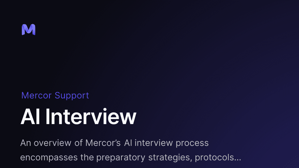 L'interfaccia del colloquio con l'AI di Mercor