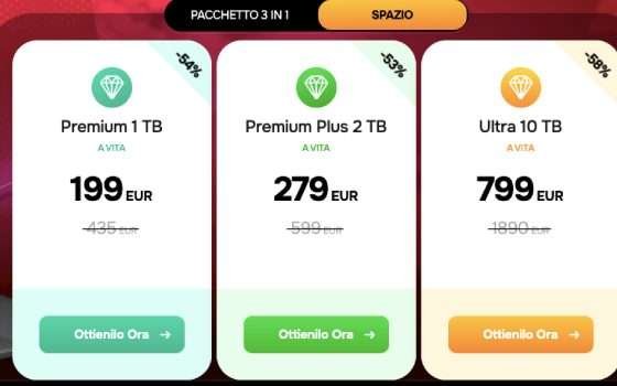 Piani lifetime con il 60% di sconto: scopri l'offerta Black Friday di pCloud