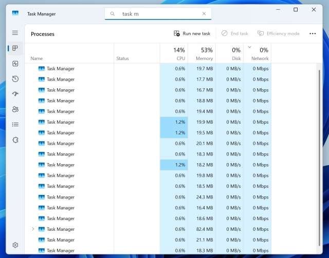 Windows 11 - Task Manager bug