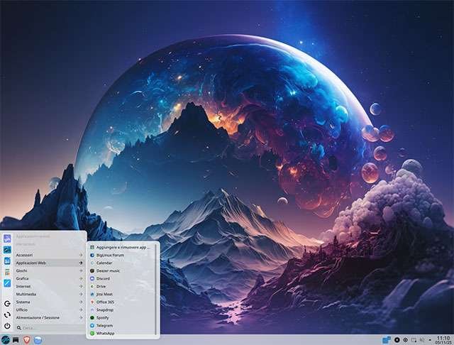 Il desktop di BigLinux