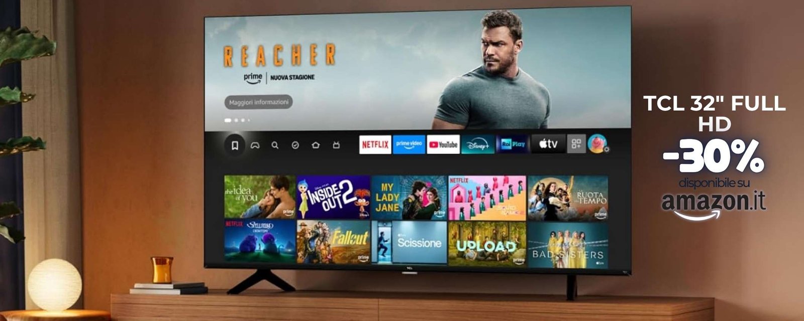 Smart TV TCL da 32" &egrave; molto pi&ugrave; che un affare, app al completo (Fire Tv)