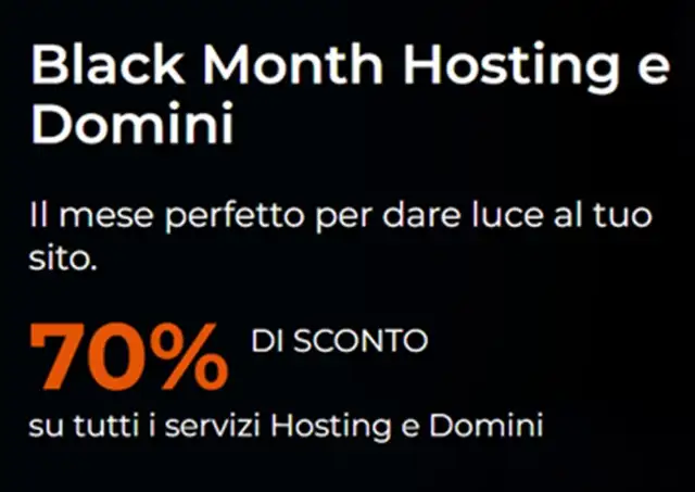 black month hosting e domini aruba