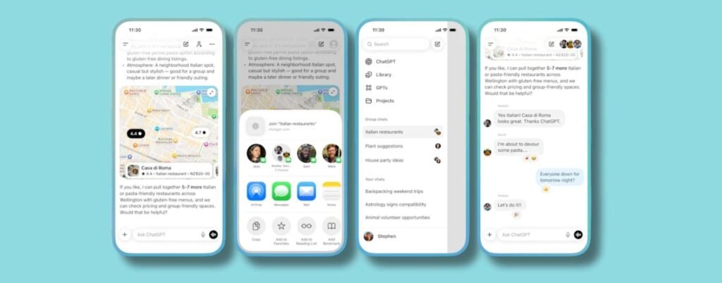 ChatGPT lancia chat di gruppo per tutti: fino a 20 persone insieme