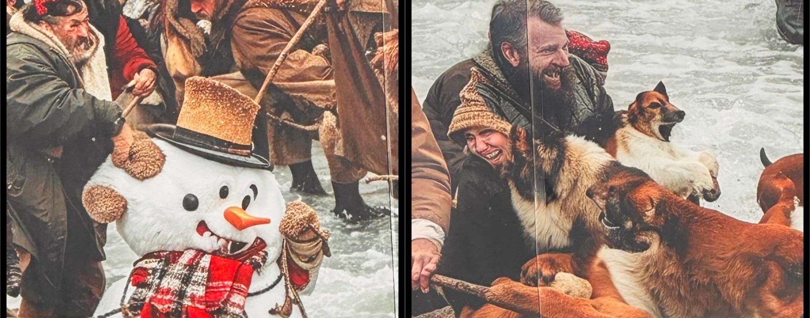 Murale natalizio AI diventa un incubo lovecraftiano a Londra