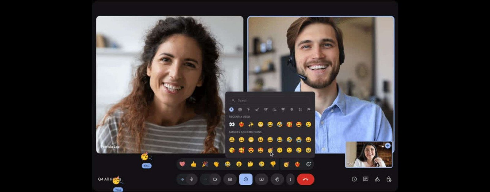 Google Meet si aggiorna, più emoji per le reazioni