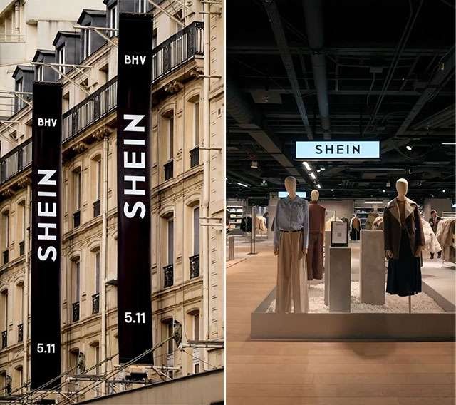 Il post Instagram di Le BHV Marais dedicato al negozio SHEIN