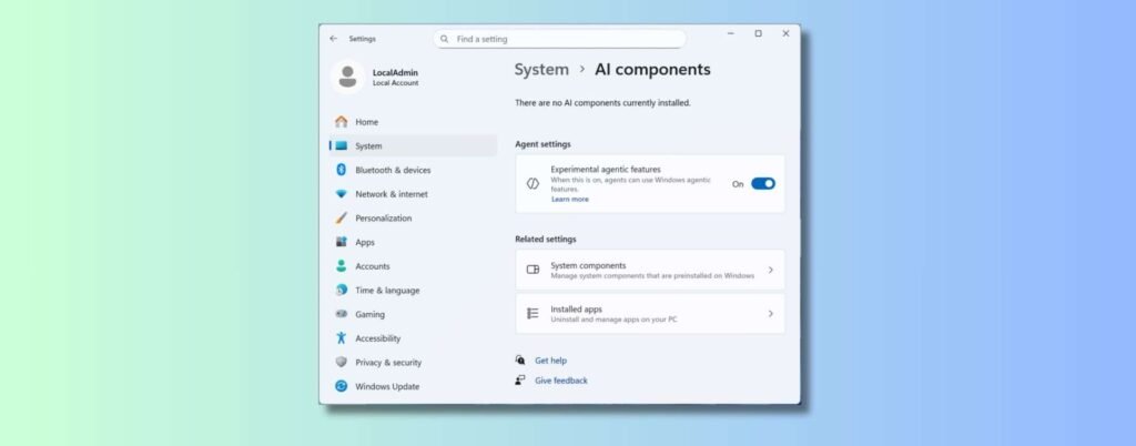 Windows 11 25H2 con agenti AI e voci HD espressive
