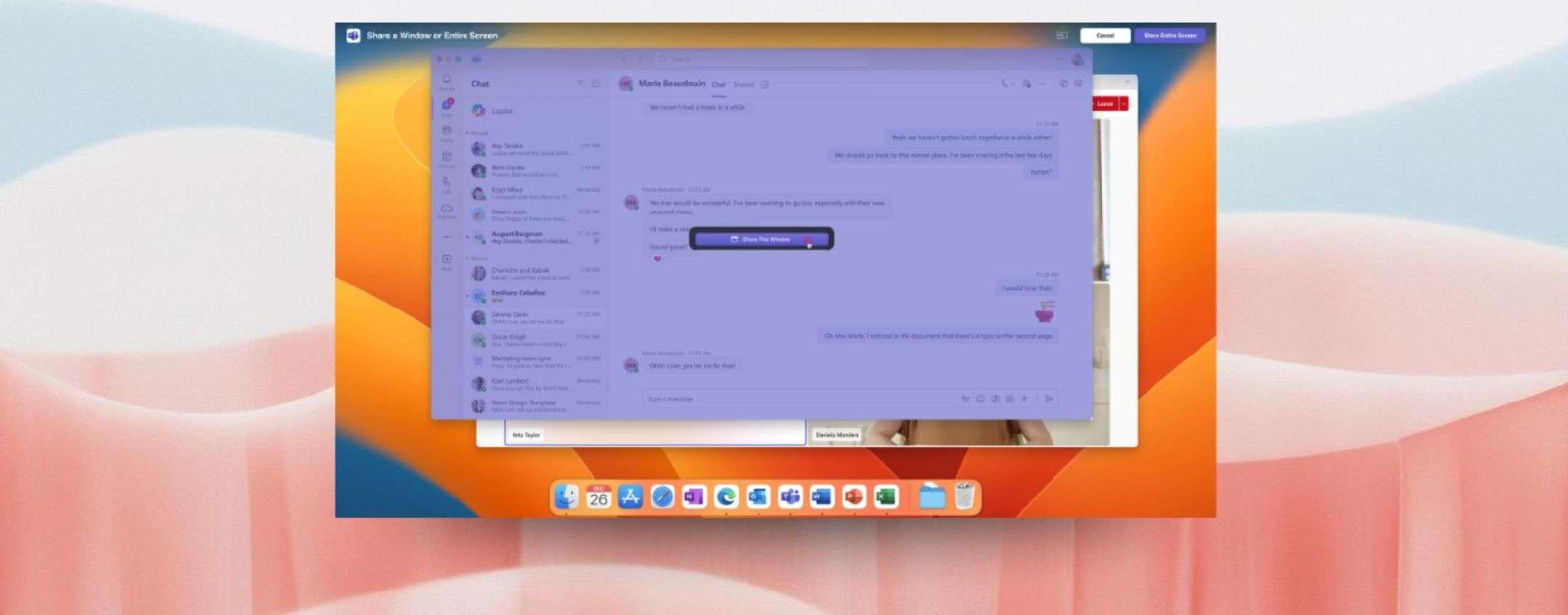 Teams per macOS, arriva la condivisione dello schermo nativa