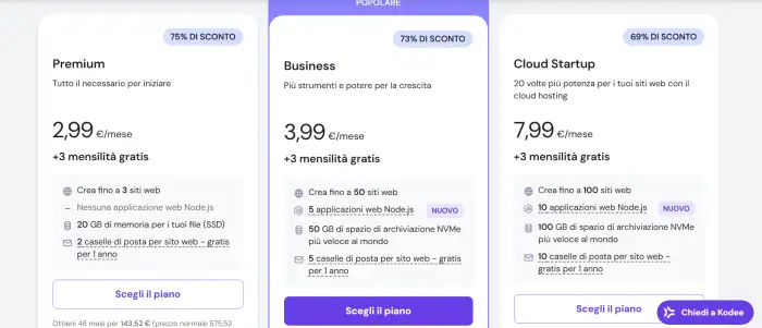 Crea il tuo sito web con l'AI di Hostinger e risparmia fino al 75%