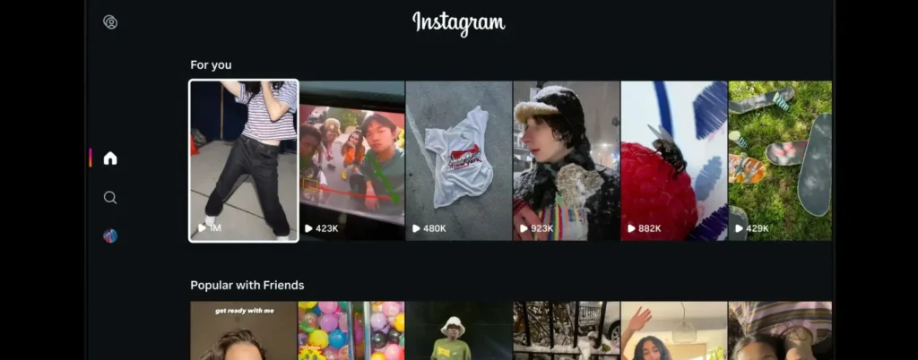 Reel di Instagram sulla TV, canali tematici e funzioni personalizzate